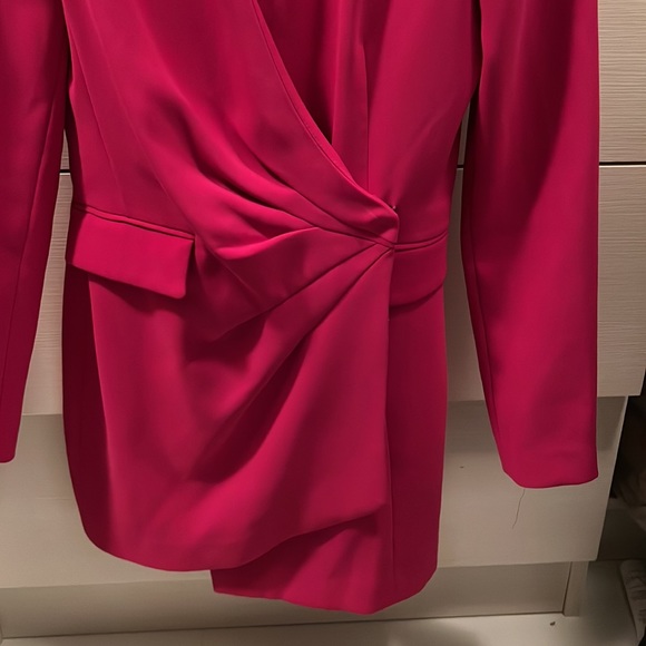 Zara Jacket Wrap Dress Fuchsia / Barbie Pink - Picture 9 of 9